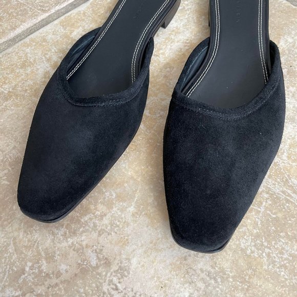 Jack Erwin "Paz" Black Suede Mule Slip On Sandals Hand Made 10 $148 - Picture 4 of 9